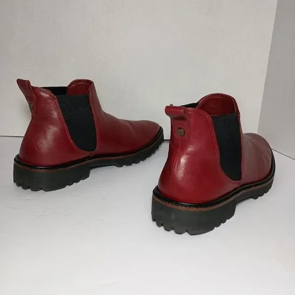 Ecco Red Ankle Boots - Picture 12 of 16
